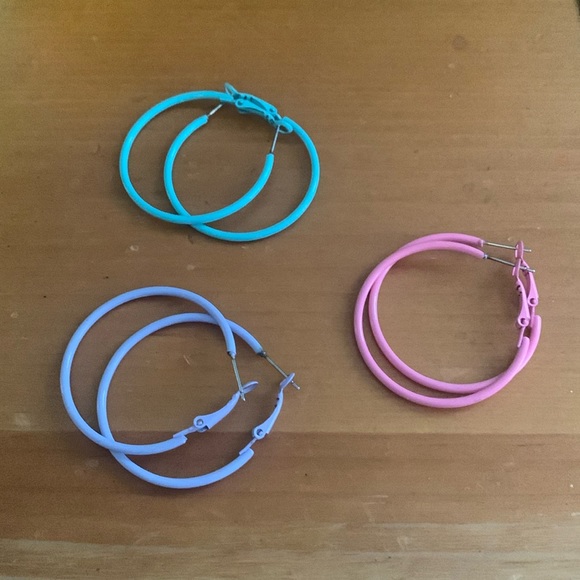 Jewelry - neon hoop earrings